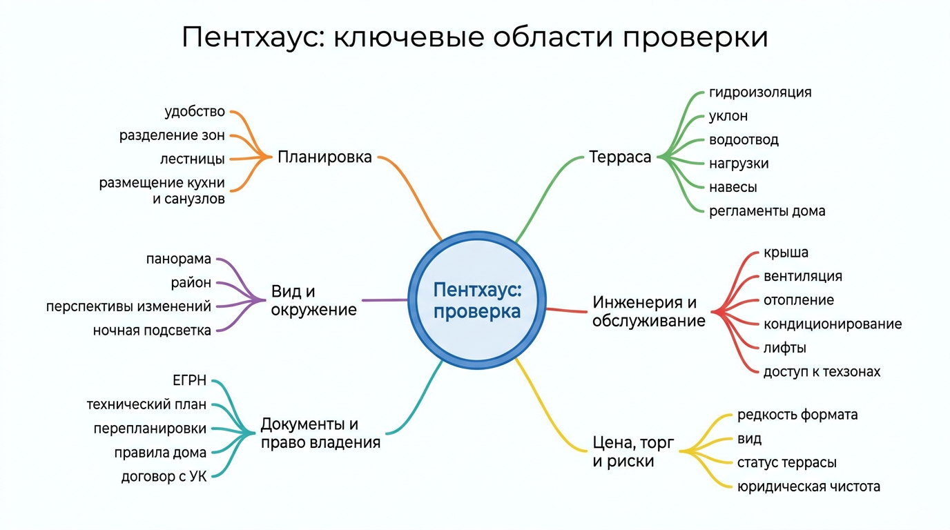 Пентхаус: ключевые области проверки
